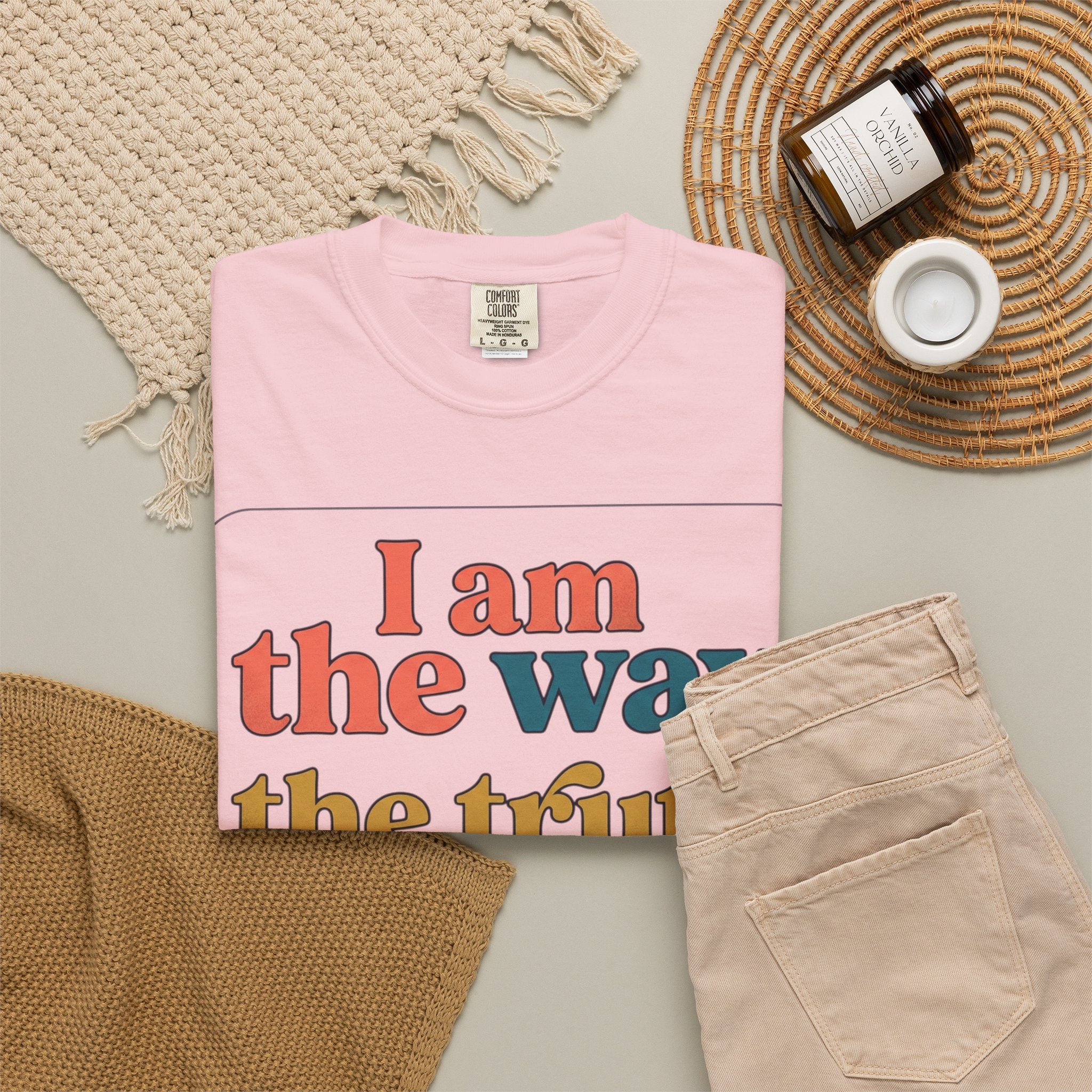 Christian T-Shirt — "I Am the Way, the Truth, and the Life" Retro Scripture Tee (John 14:6)