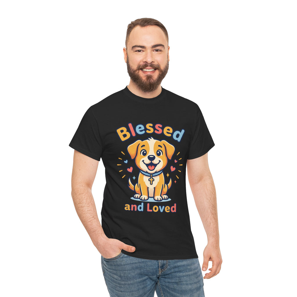 Blessed and Loved Puppy T-Shirt — Cute Dog Graphic Tee for Pet Lovers