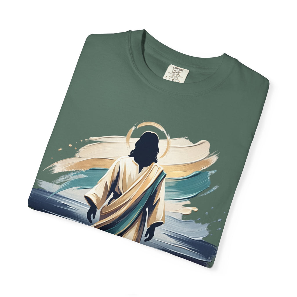Jesus Walking on Water T-Shirt — Inspirational Christian Faith Tee