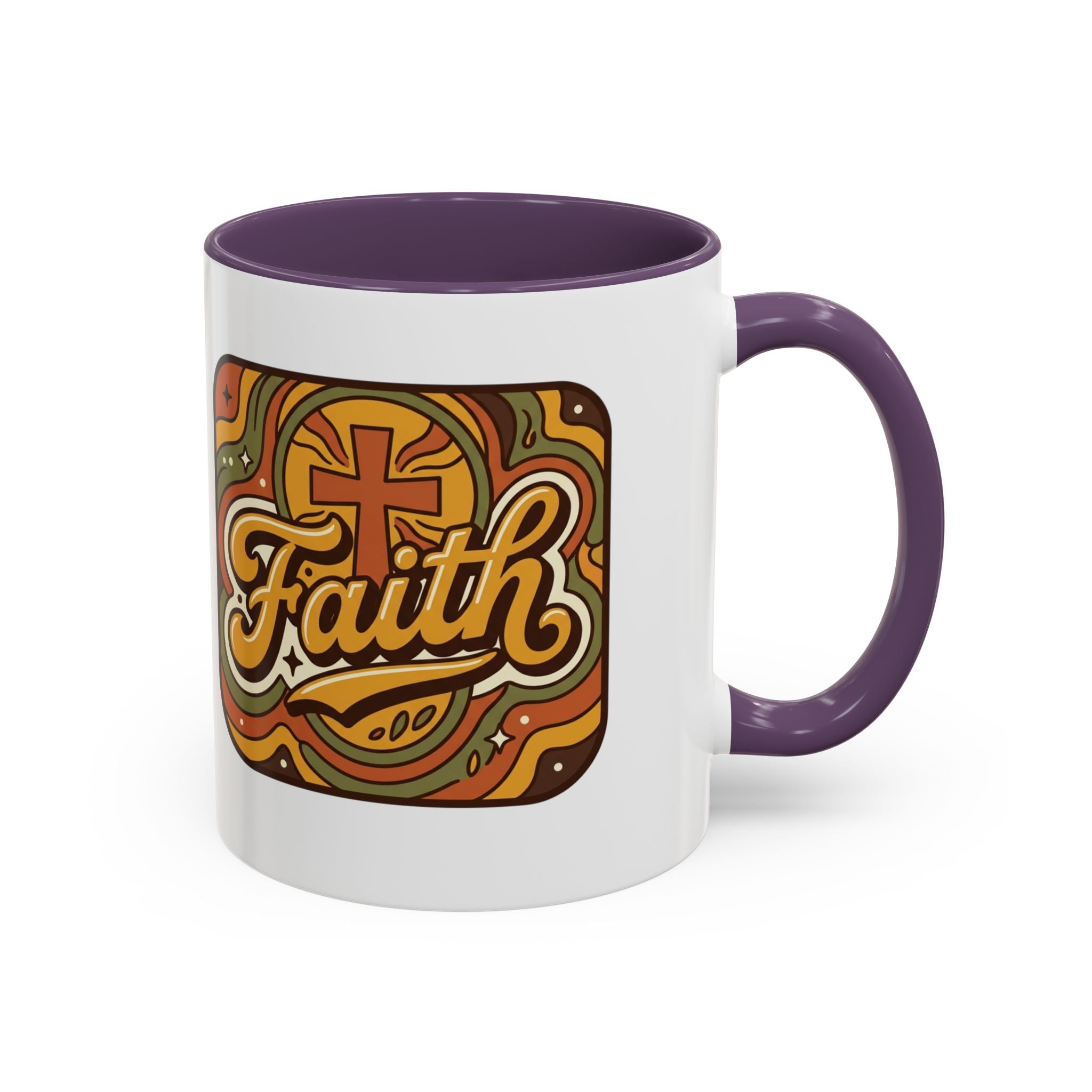 Faith Retro Script Mug | Accent Coffee Mug