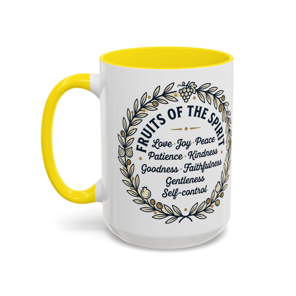 Fruits of the spirit Script Mug | Accent Coffee Mug