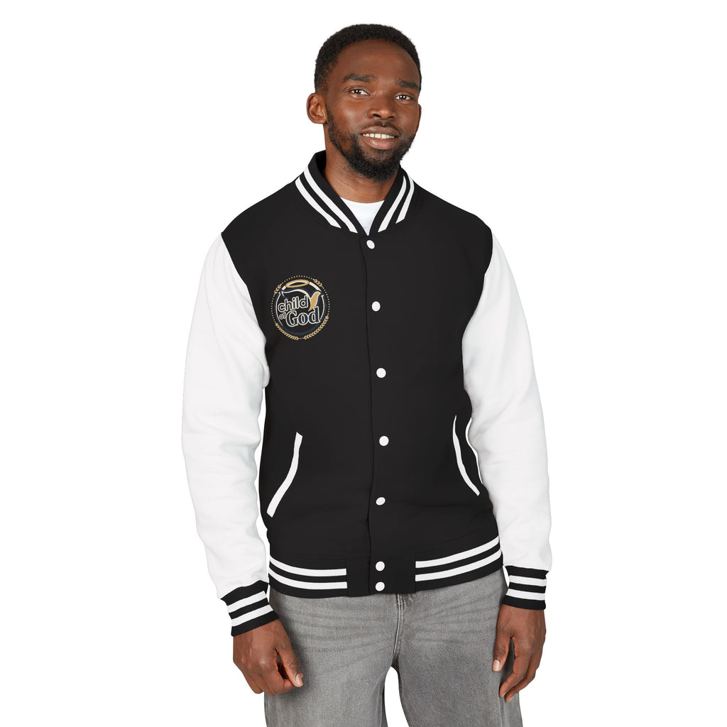 Child of God Emblem Letterman Jacket | Red White Varsity