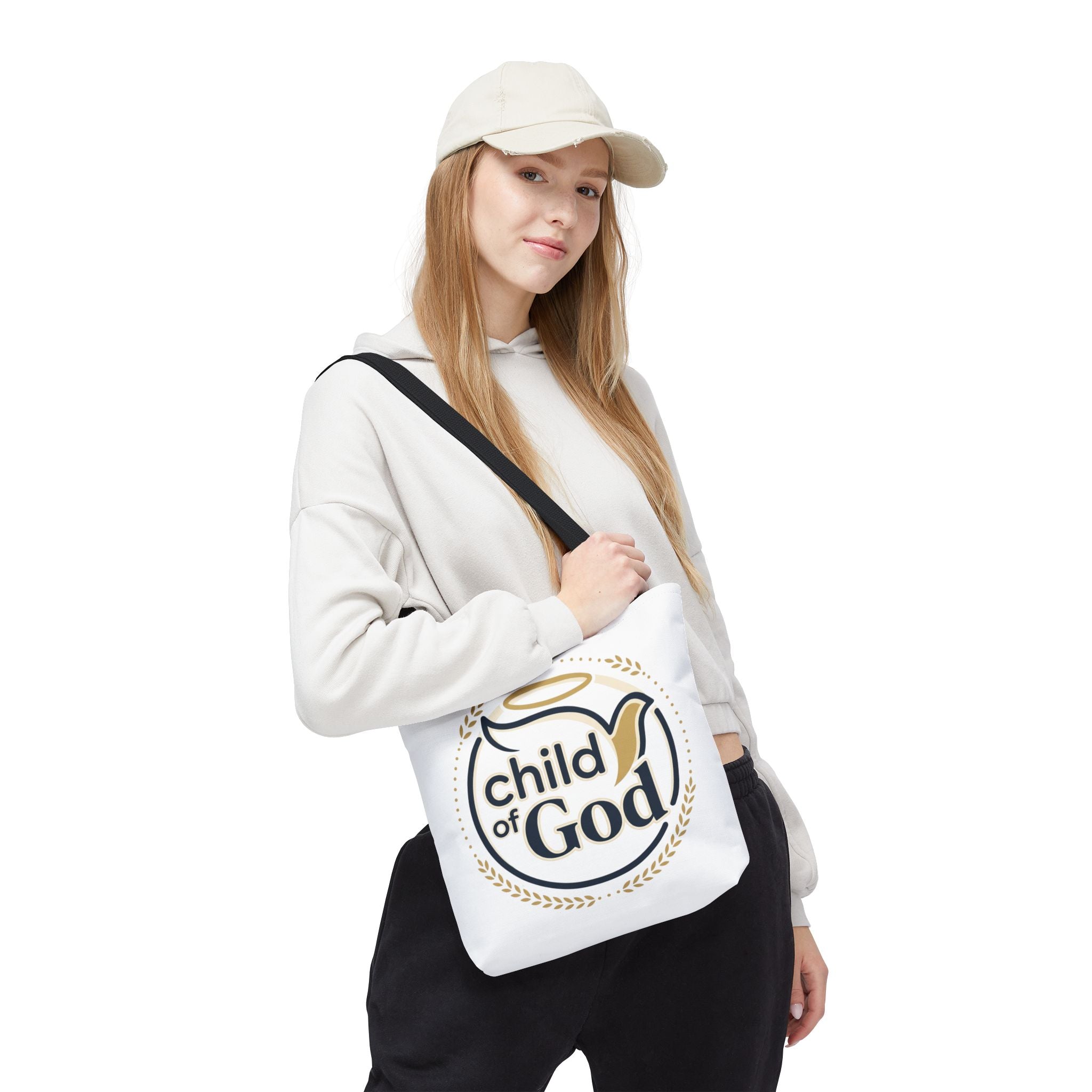 Child of God Tote Bag — All-Over Print Christian Canvas Tote