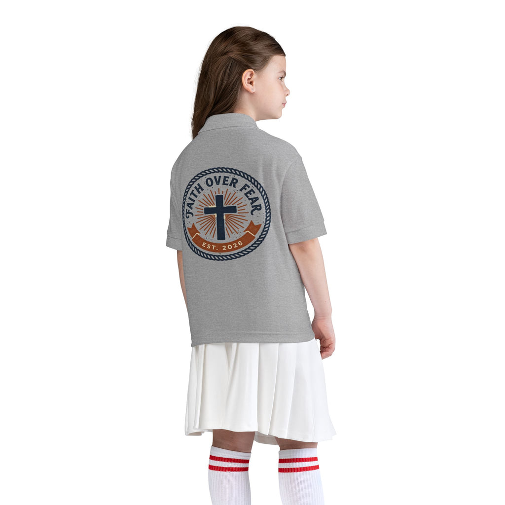 Faith over Fear design Youth Polo