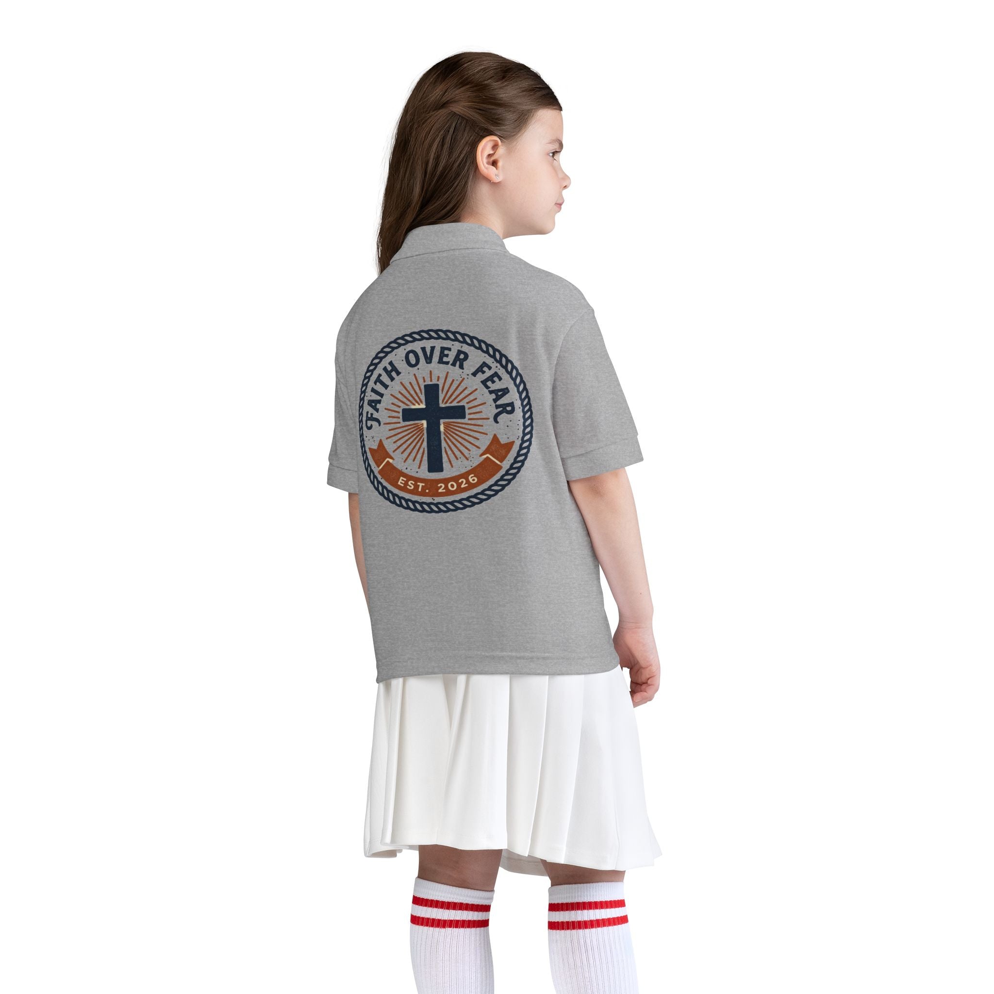 Faith over Fear design Youth Polo
