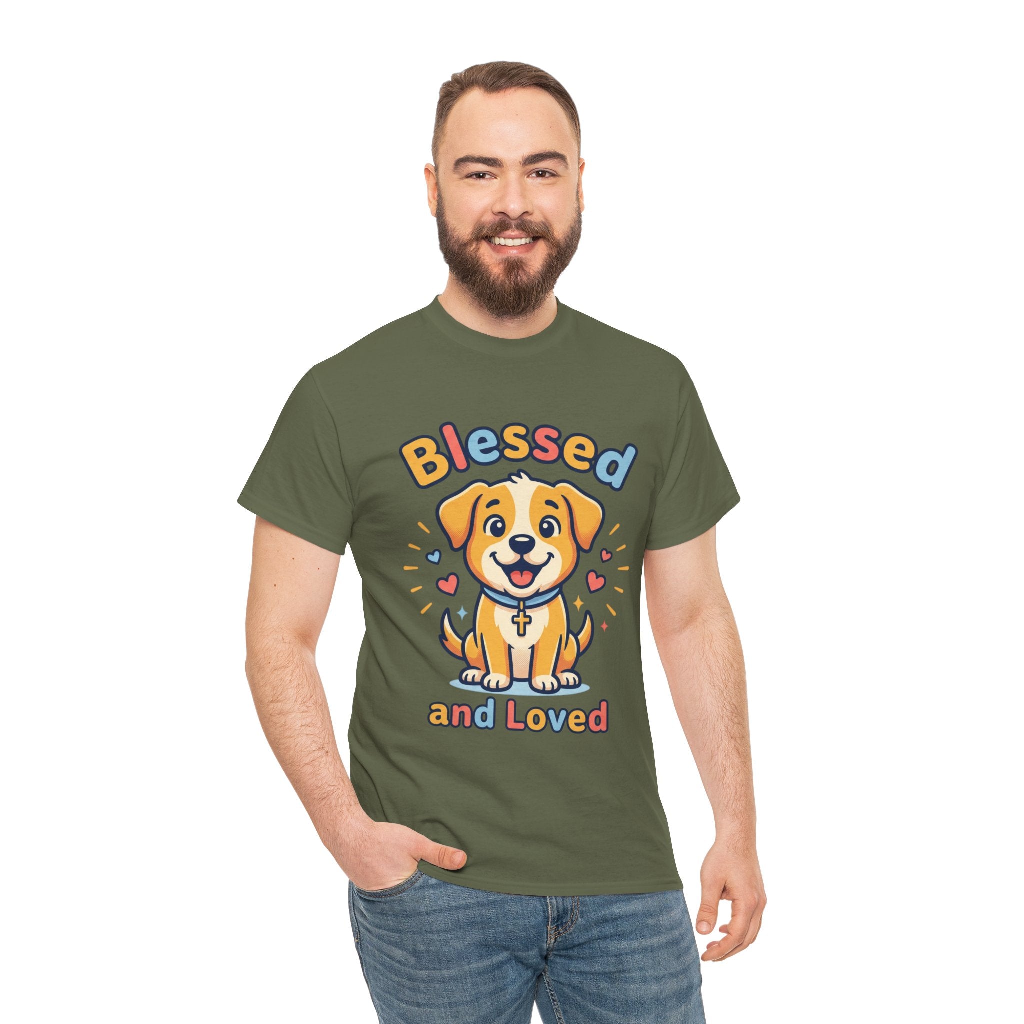 Blessed and Loved Puppy T-Shirt — Cute Dog Graphic Tee for Pet Lovers