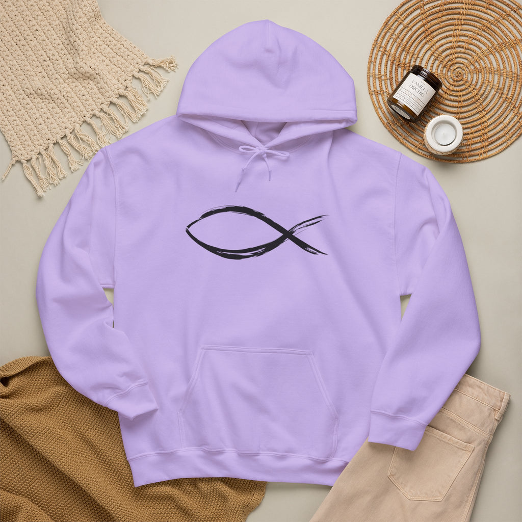 Christian Fish Symbal Heavy Blend™ Hooded Sweatshirt
