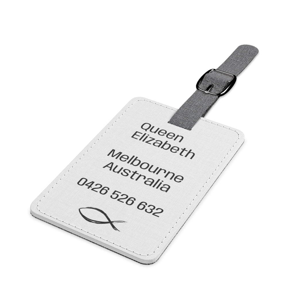 Personalized Name Address Luggage Tag | Saffiano Polyester Rectangle