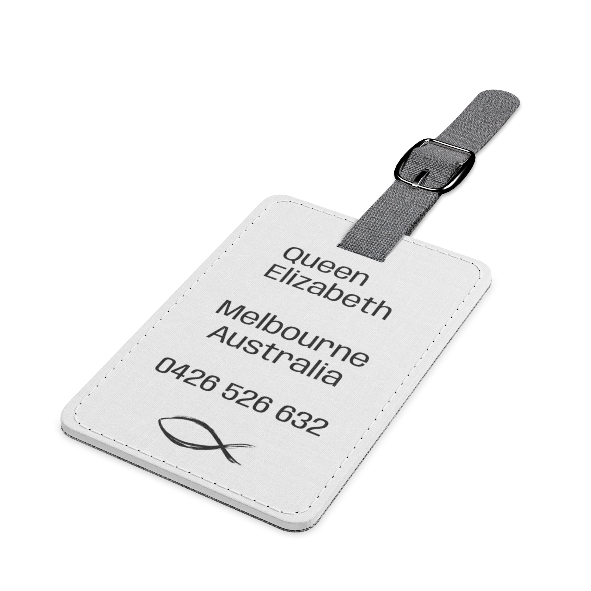 Personalized Name Address Luggage Tag | Saffiano Polyester Rectangle