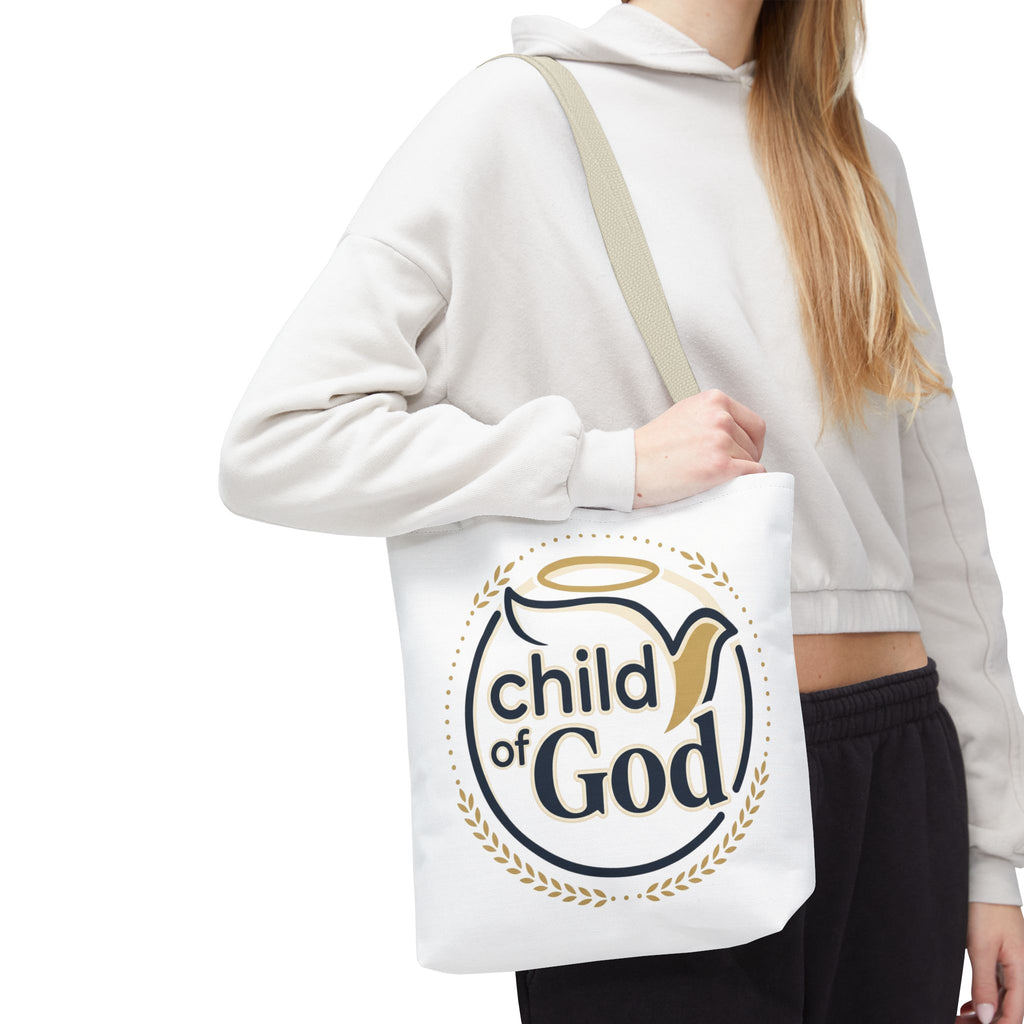Child of God Tote Bag — All-Over Print Christian Canvas Tote