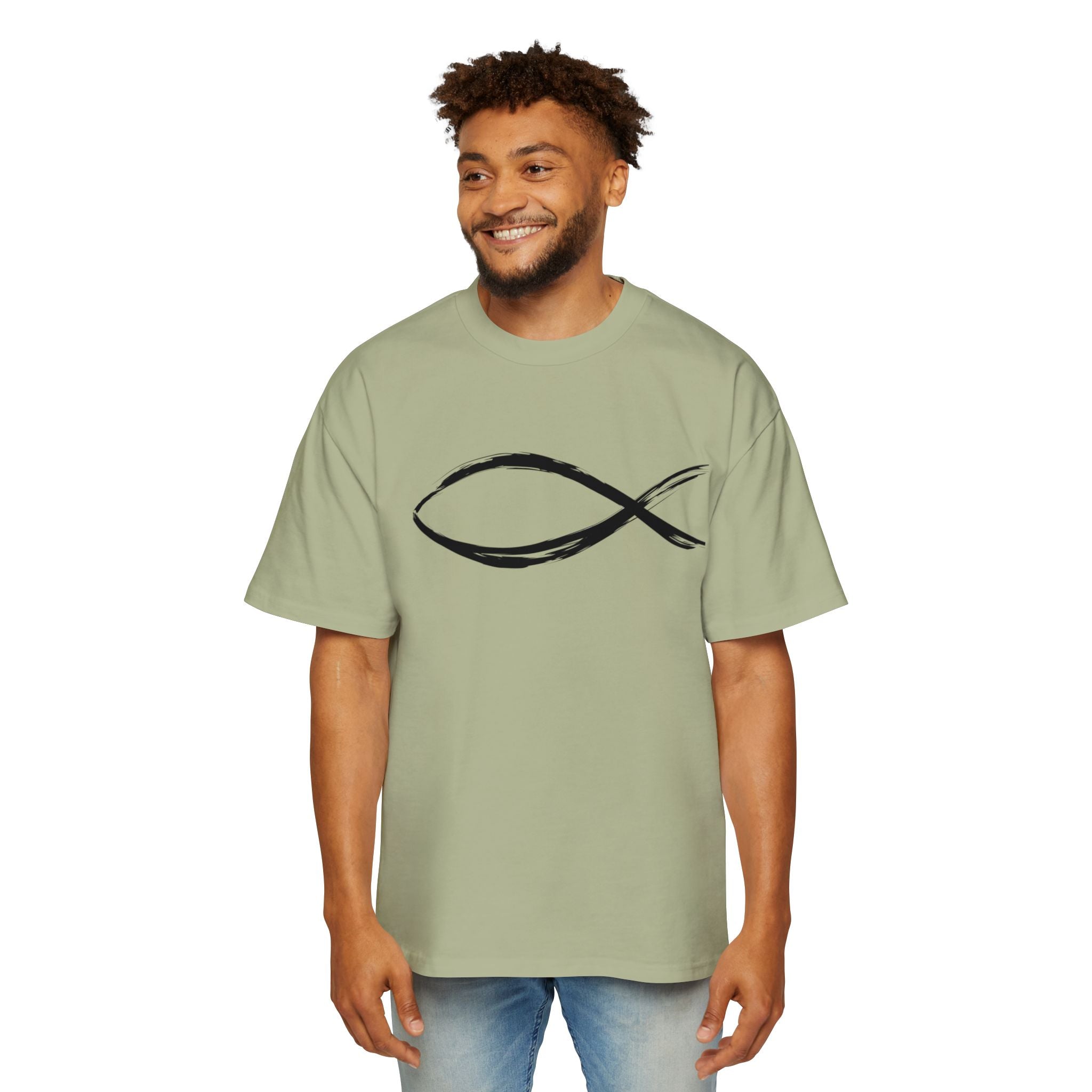 Fish Christian Symbol| Grunge Christian Tee