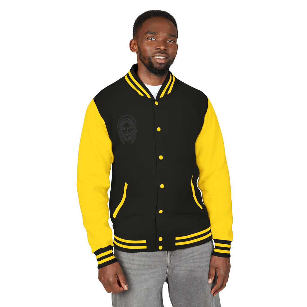Christ Emblem Letterman Jacket | Red White Varsity