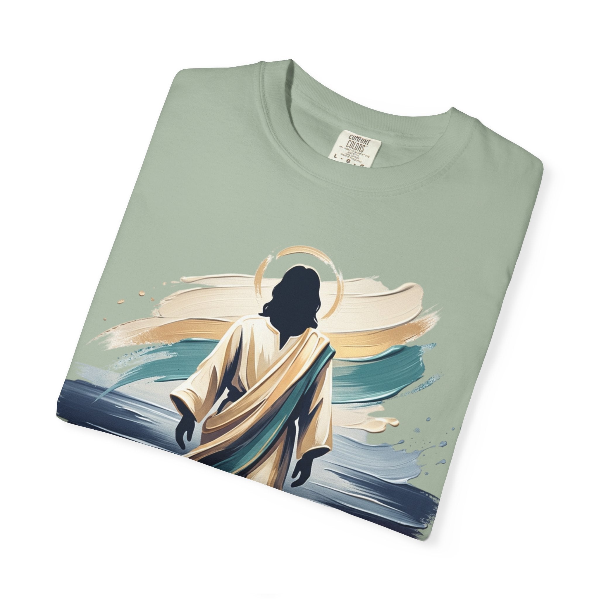 Jesus Walking on Water T-Shirt — Inspirational Christian Faith Tee