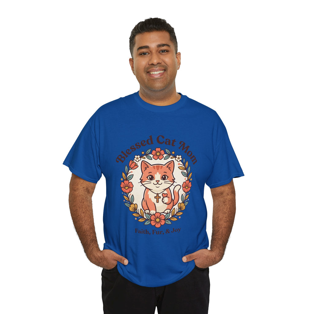 Blessed Cat Mom T-Shirt – Faith, Fur & Joy Floral Cat Mom Tee