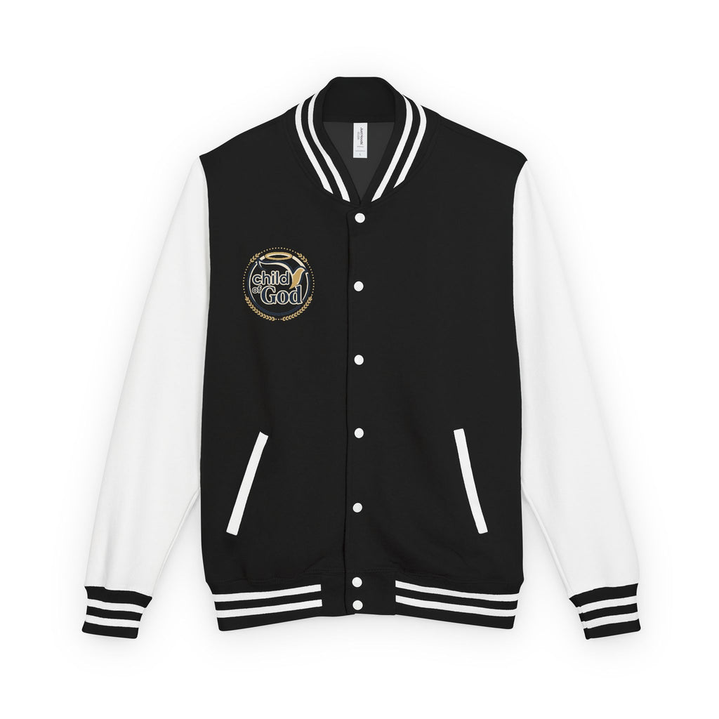 Child of God Emblem Letterman Jacket | Red White Varsity