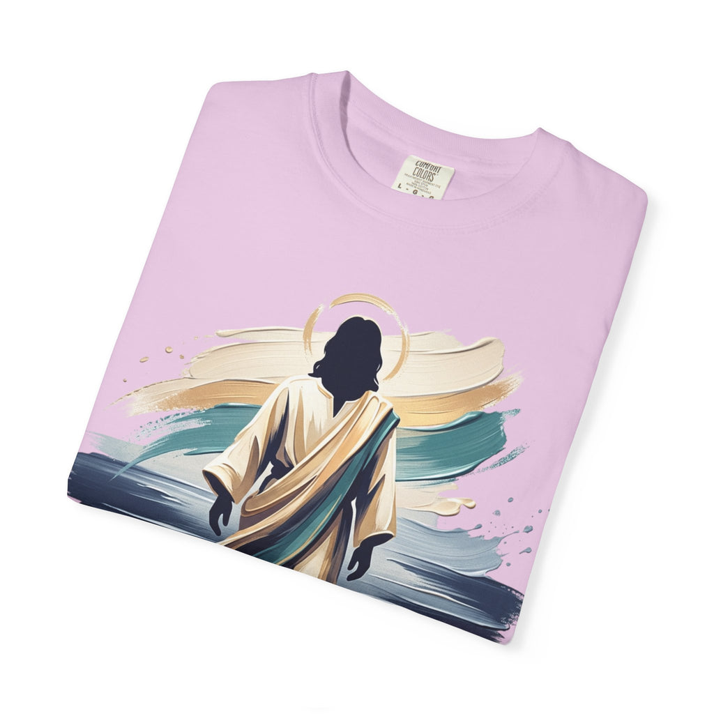 Jesus Walking on Water T-Shirt — Inspirational Christian Faith Tee