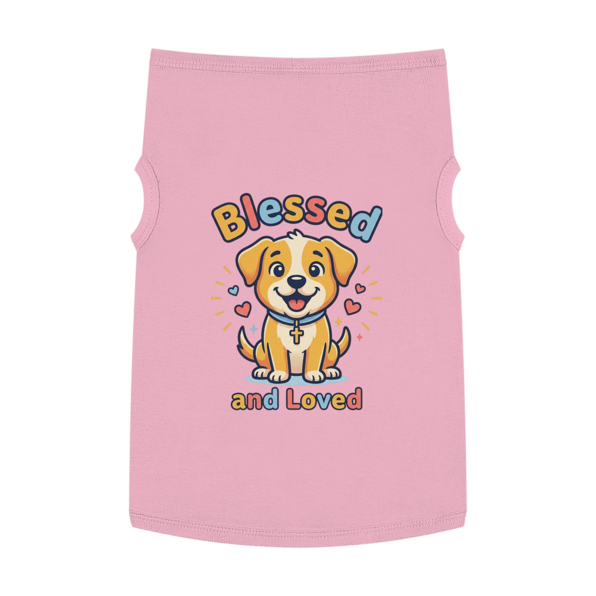 Blessed and Loved Pet Tank Top — Cute Dog Faith Graphic