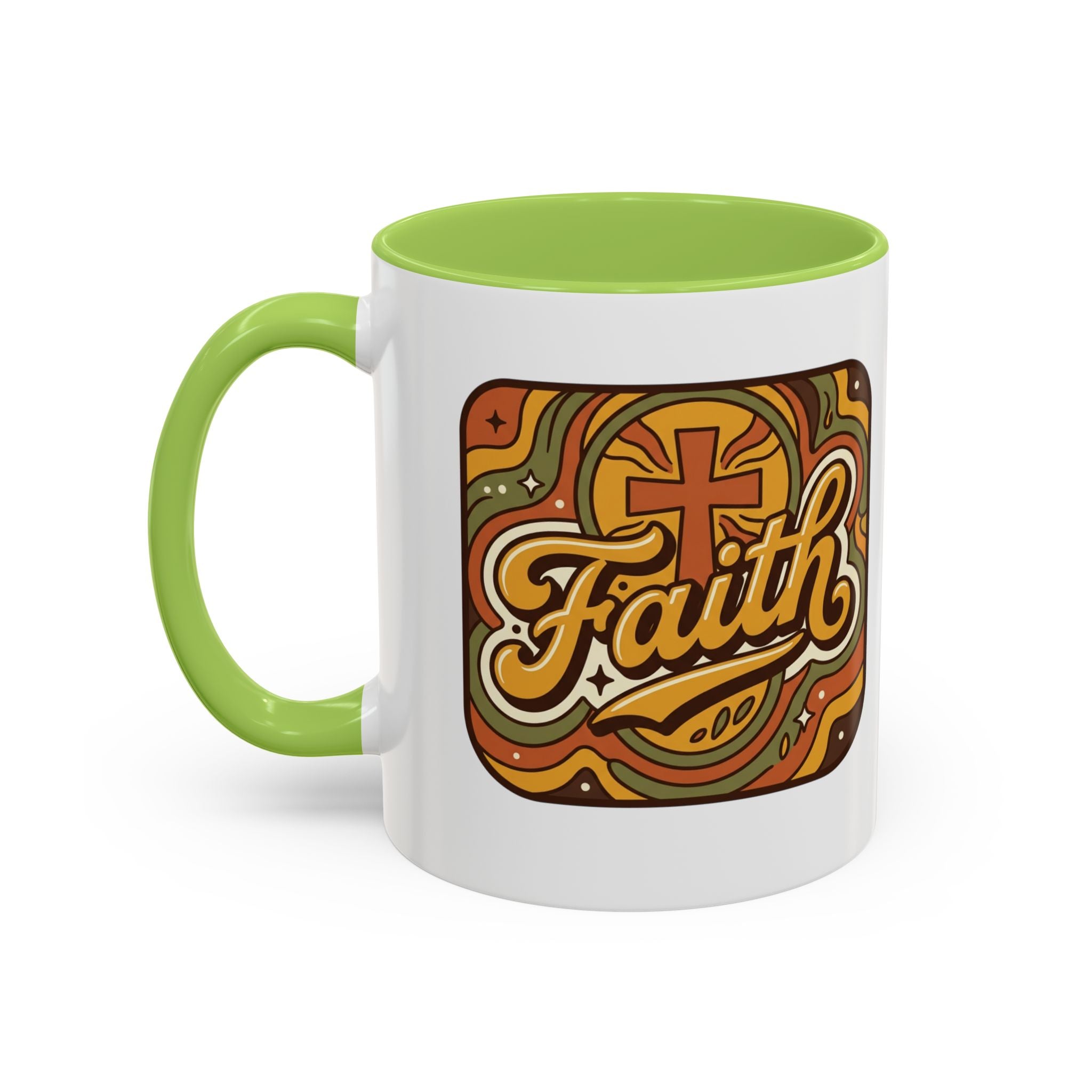 Faith Retro Script Mug | Accent Coffee Mug