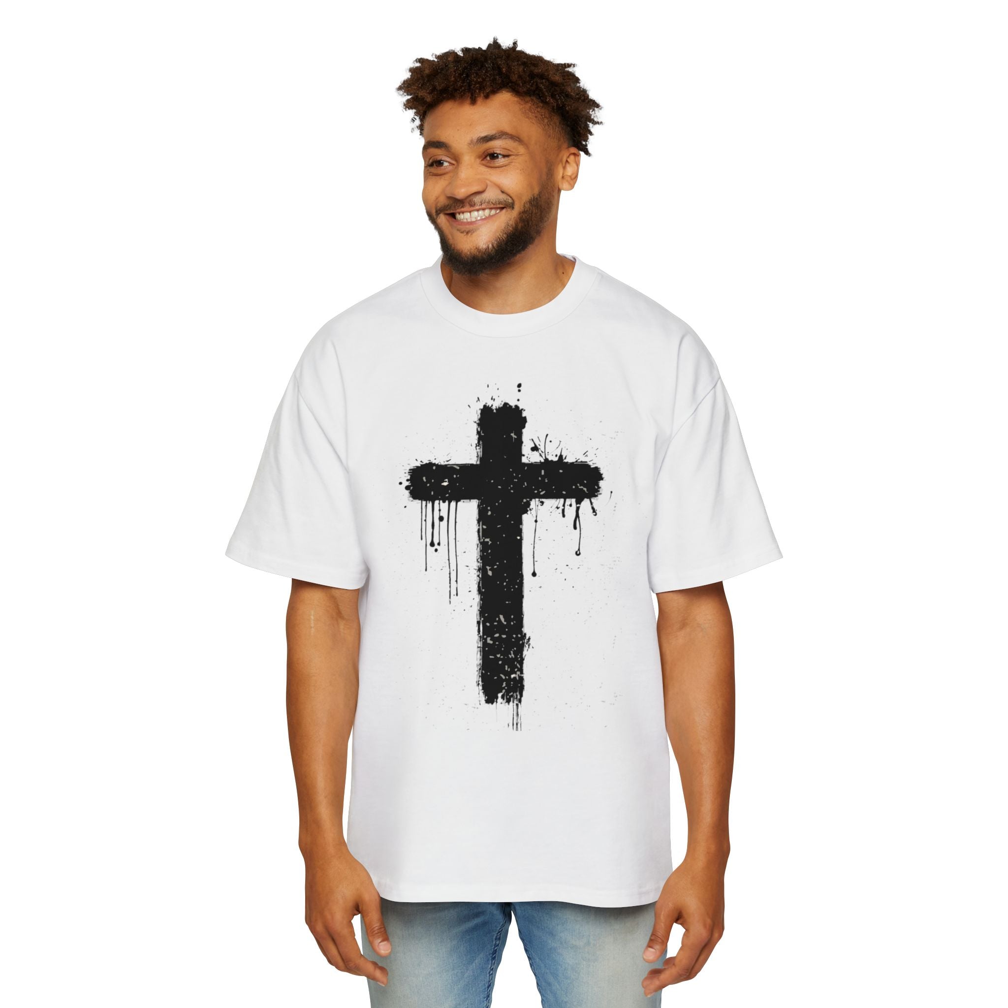 Dripping Paint Cross T-Shirt | Grunge Christian Tee