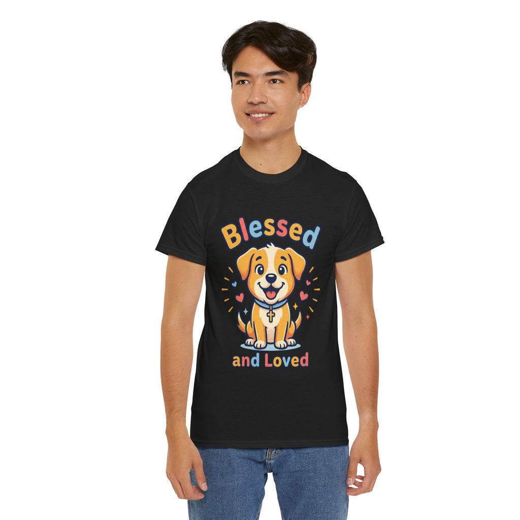 Blessed and Loved Puppy T-Shirt — Cute Dog Graphic Tee for Pet Lovers