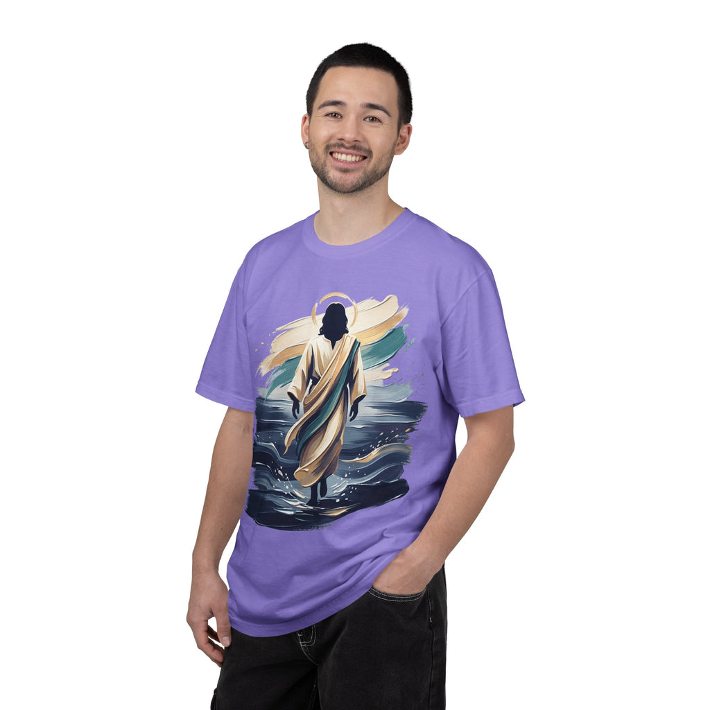 Jesus Walking on Water T-Shirt — Inspirational Christian Faith Tee
