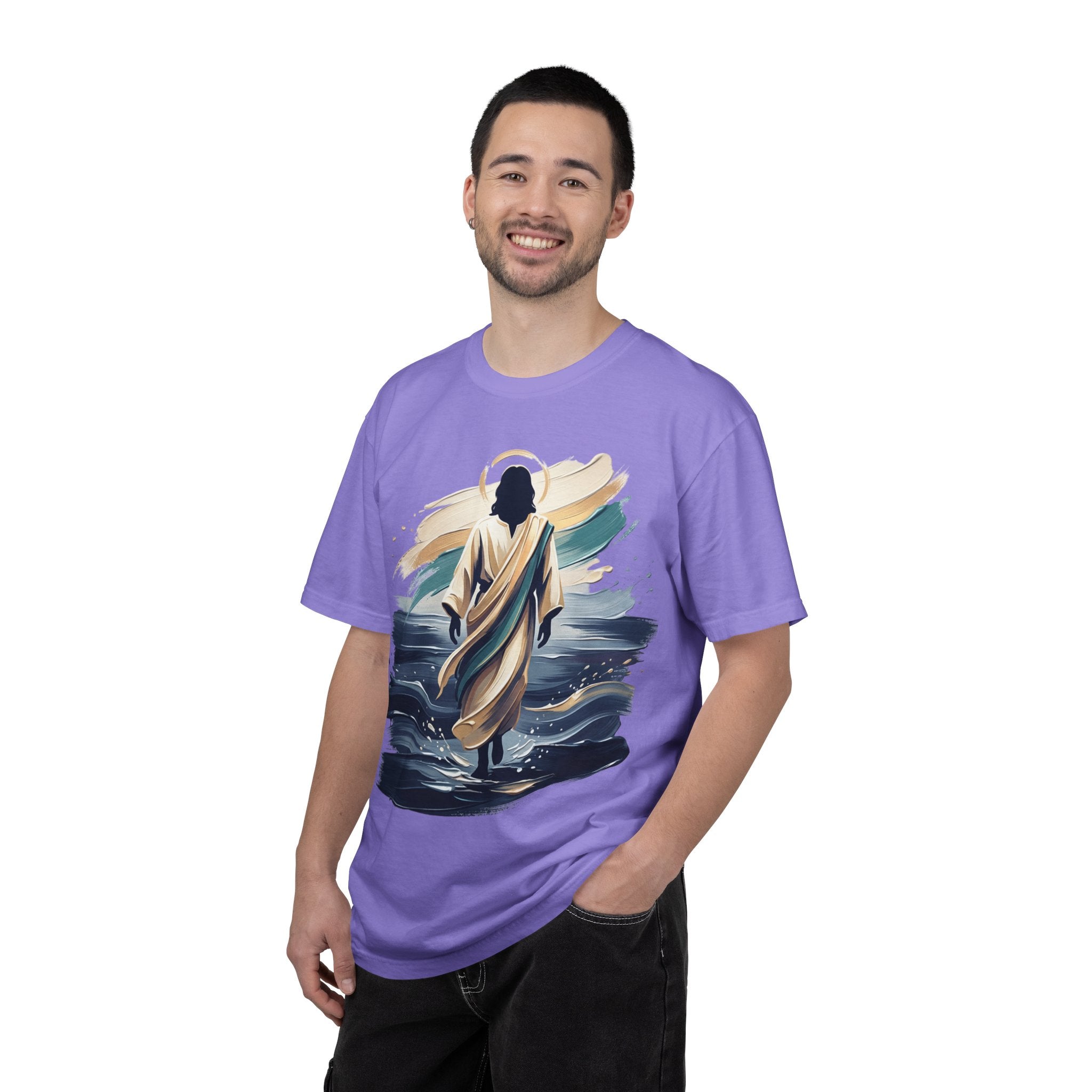 Jesus Walking on Water T-Shirt — Inspirational Christian Faith Tee