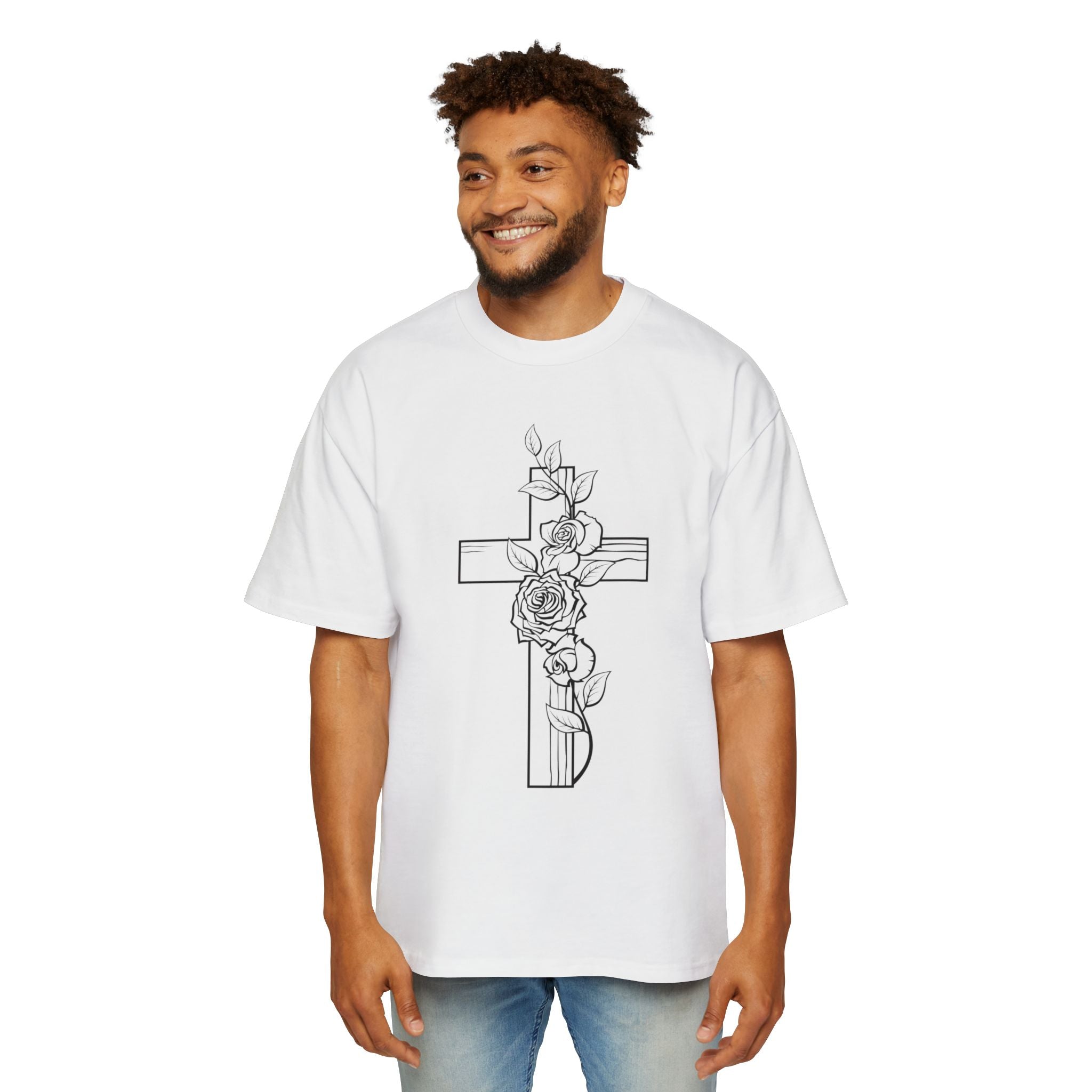 Cross and Rose| Grunge Christian Tee