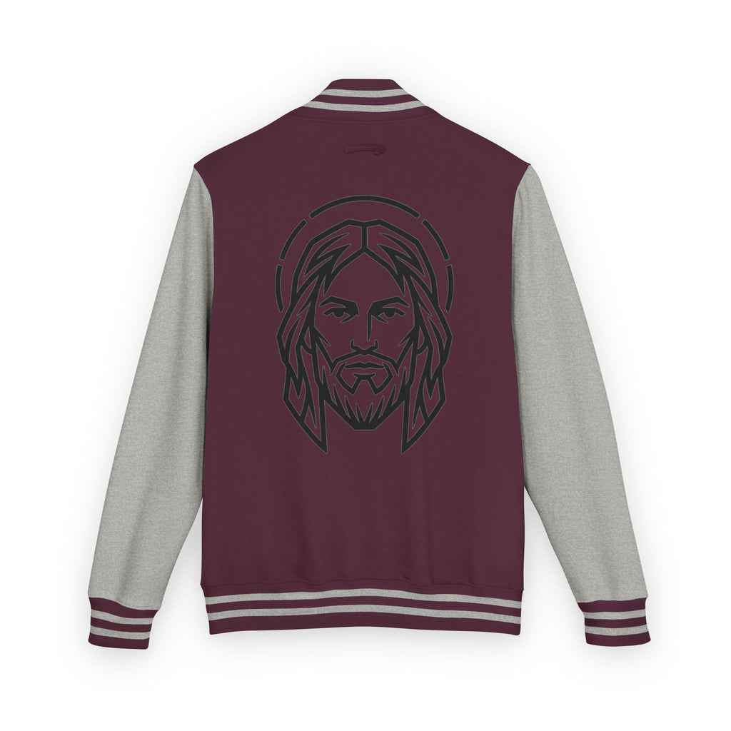 Christ Emblem Letterman Jacket | Red White Varsity