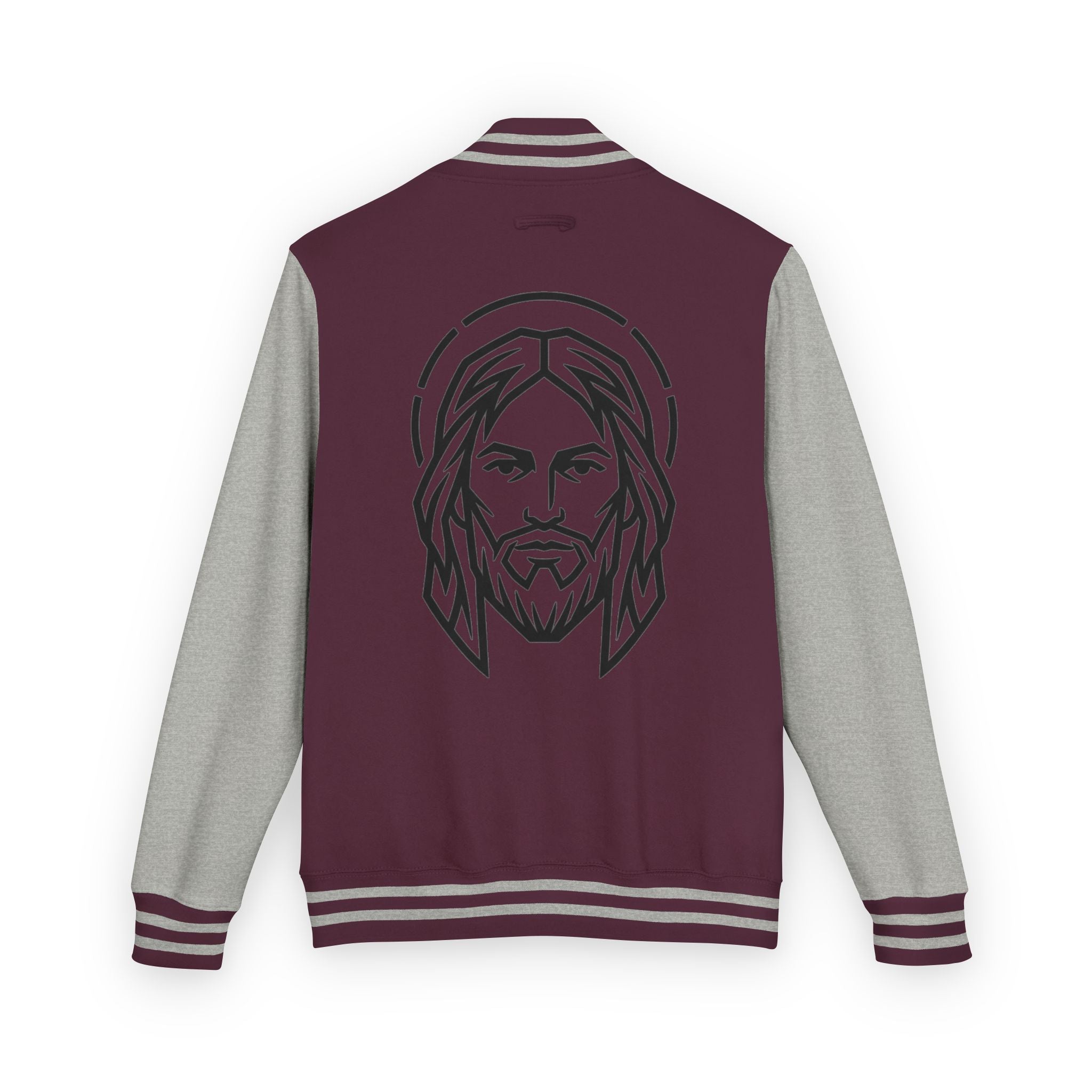 Christ Emblem Letterman Jacket | Red White Varsity