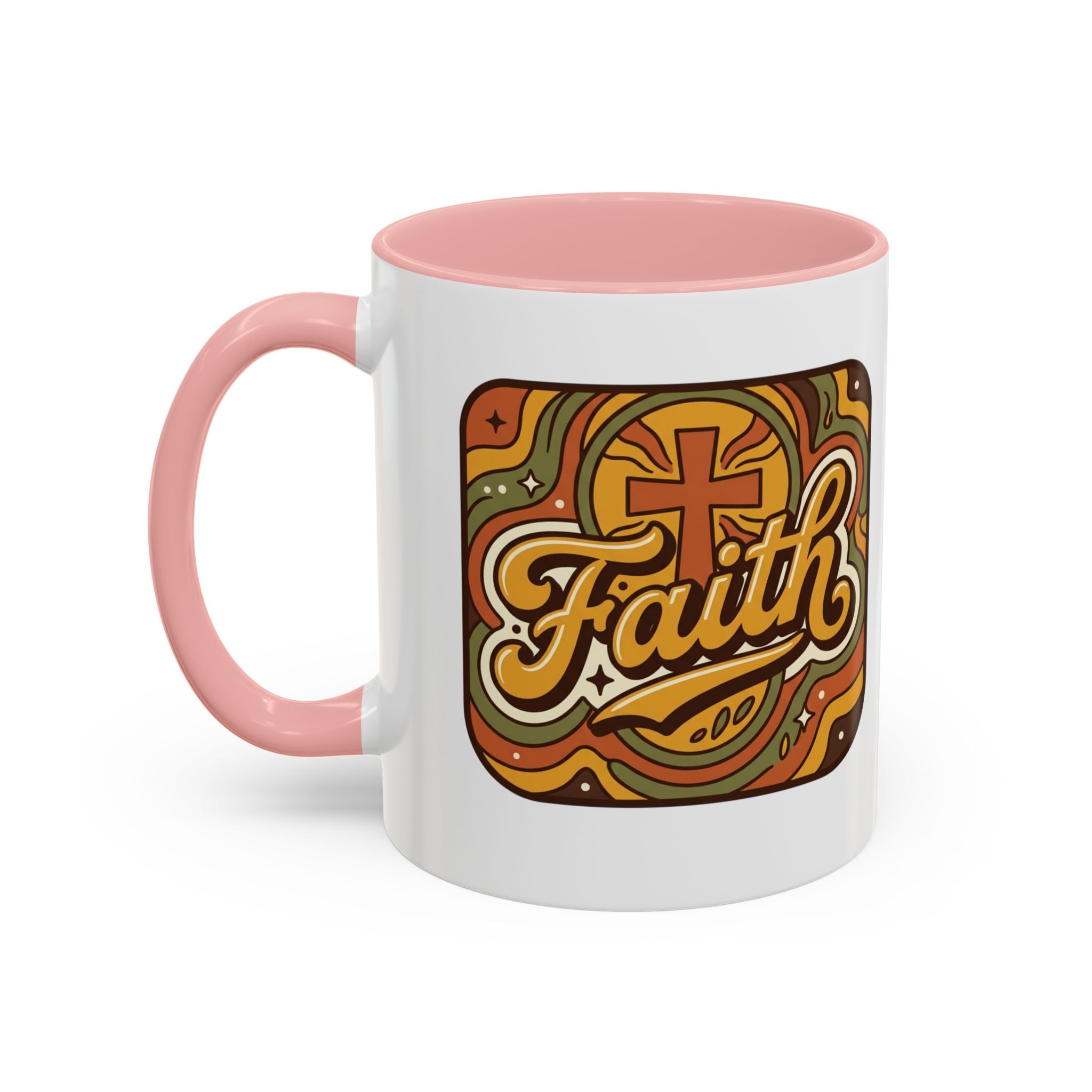 Faith Retro Script Mug | Accent Coffee Mug