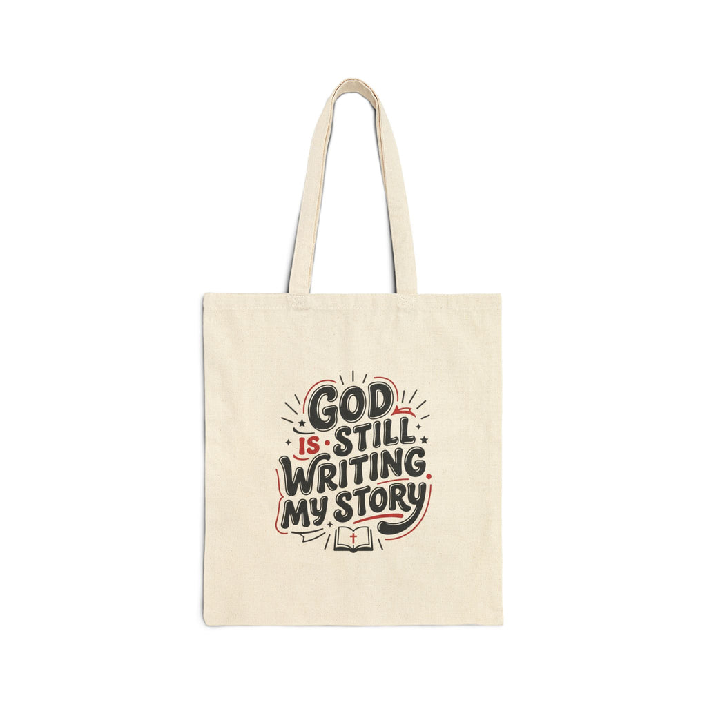 God Is Still Writing My Story Tote | Christian encouragement, pastel retro groovy