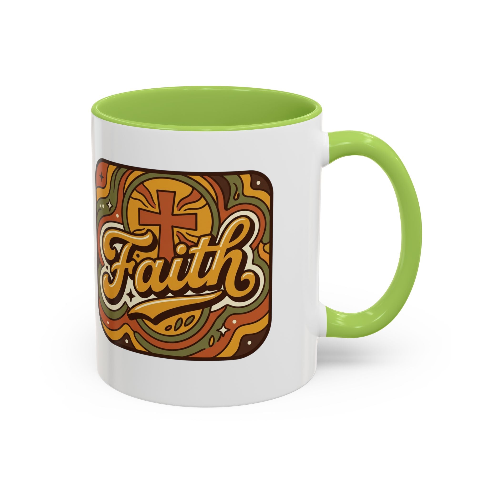 Faith Retro Script Mug | Accent Coffee Mug