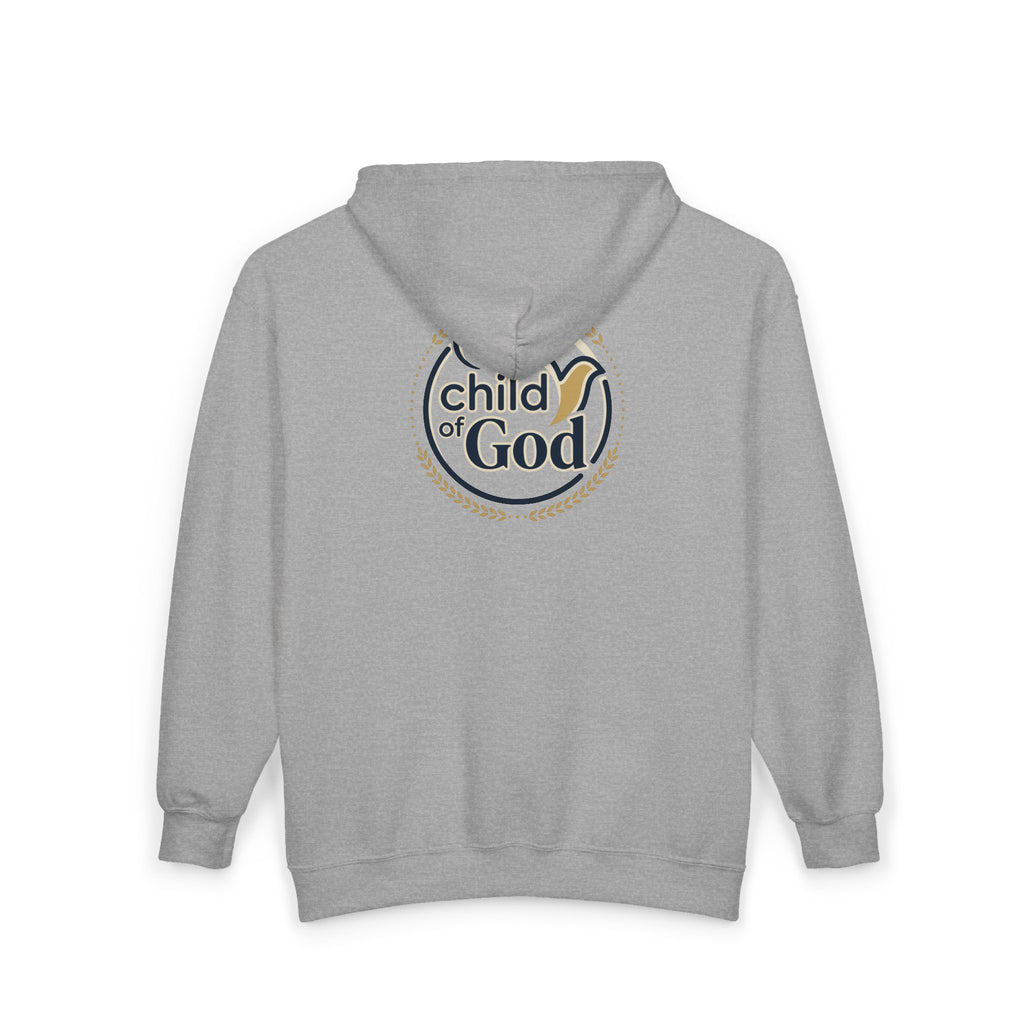 Child of God Hoodie — Religious Faith Unisex Zip-Up Sweatshirt