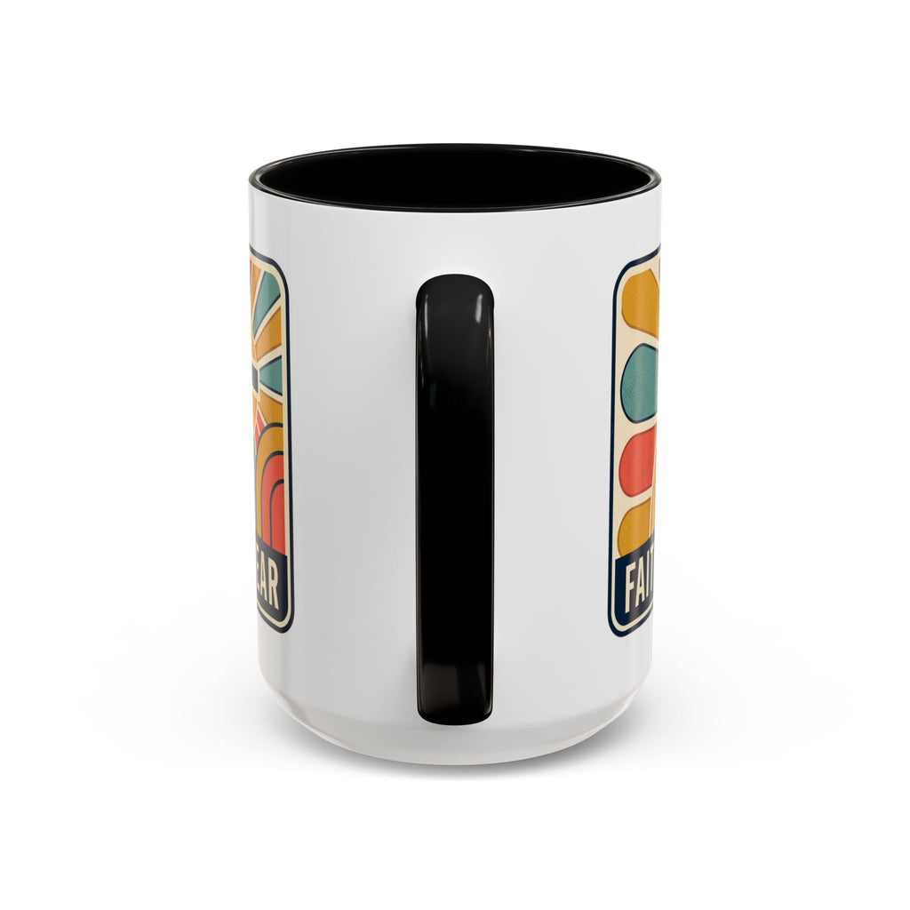 Faith over fear Retro Script Mug | Accent Coffee Mug
