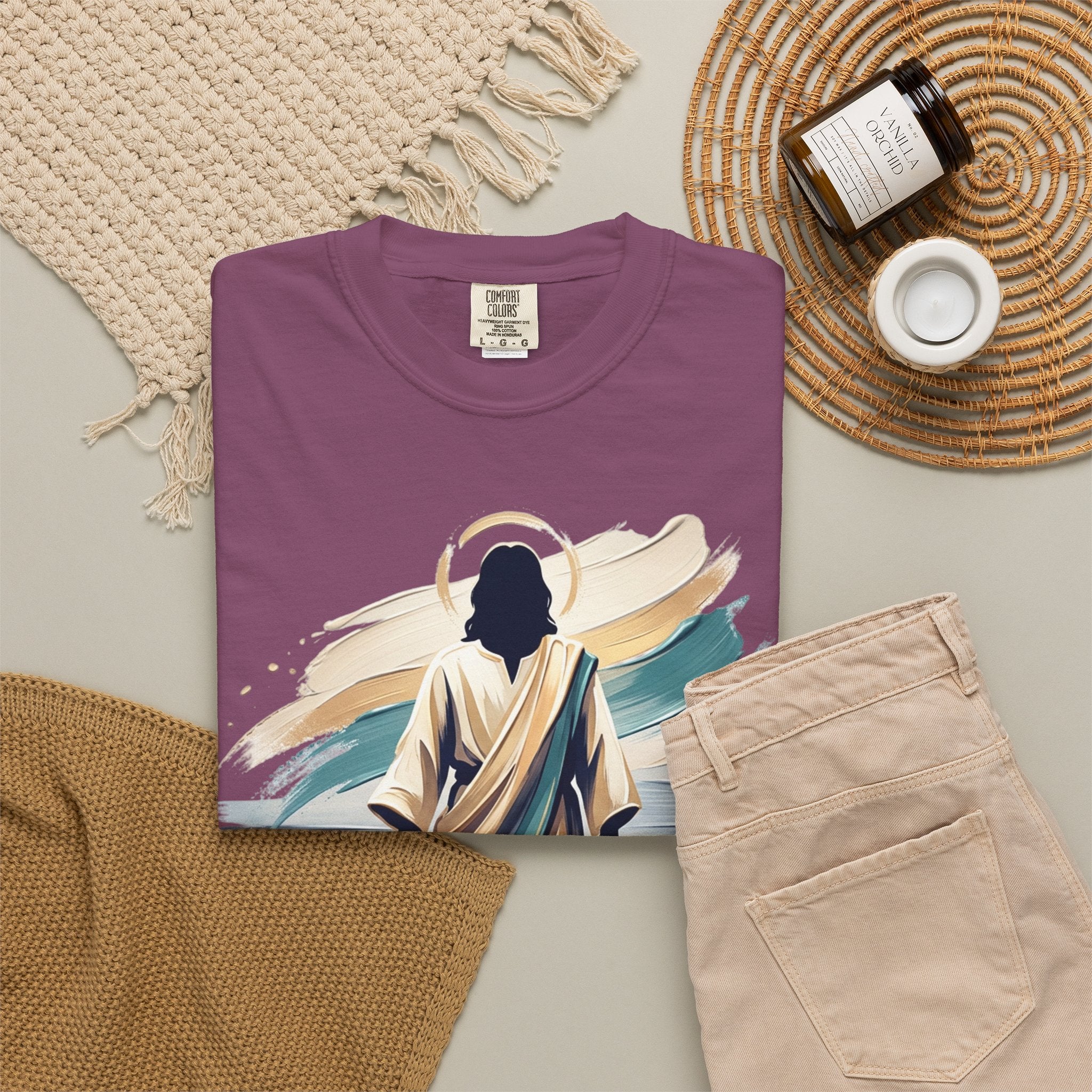 Jesus Walking on Water T-Shirt — Inspirational Christian Faith Tee
