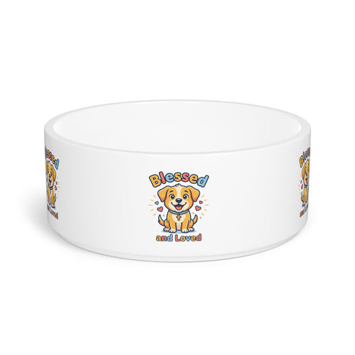 Blessed and Loved Pet Bowl — Cute Dog Feeding Bowl for Puppy Owners