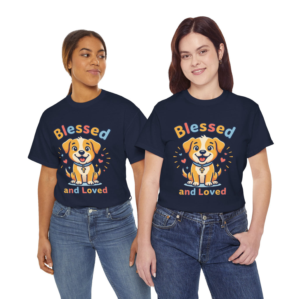 Blessed and Loved Puppy T-Shirt — Cute Dog Graphic Tee for Pet Lovers