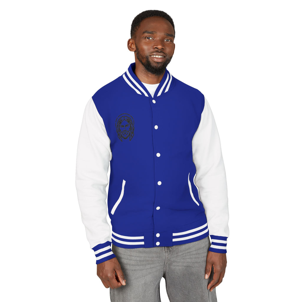 Christ Emblem Letterman Jacket | Red White Varsity