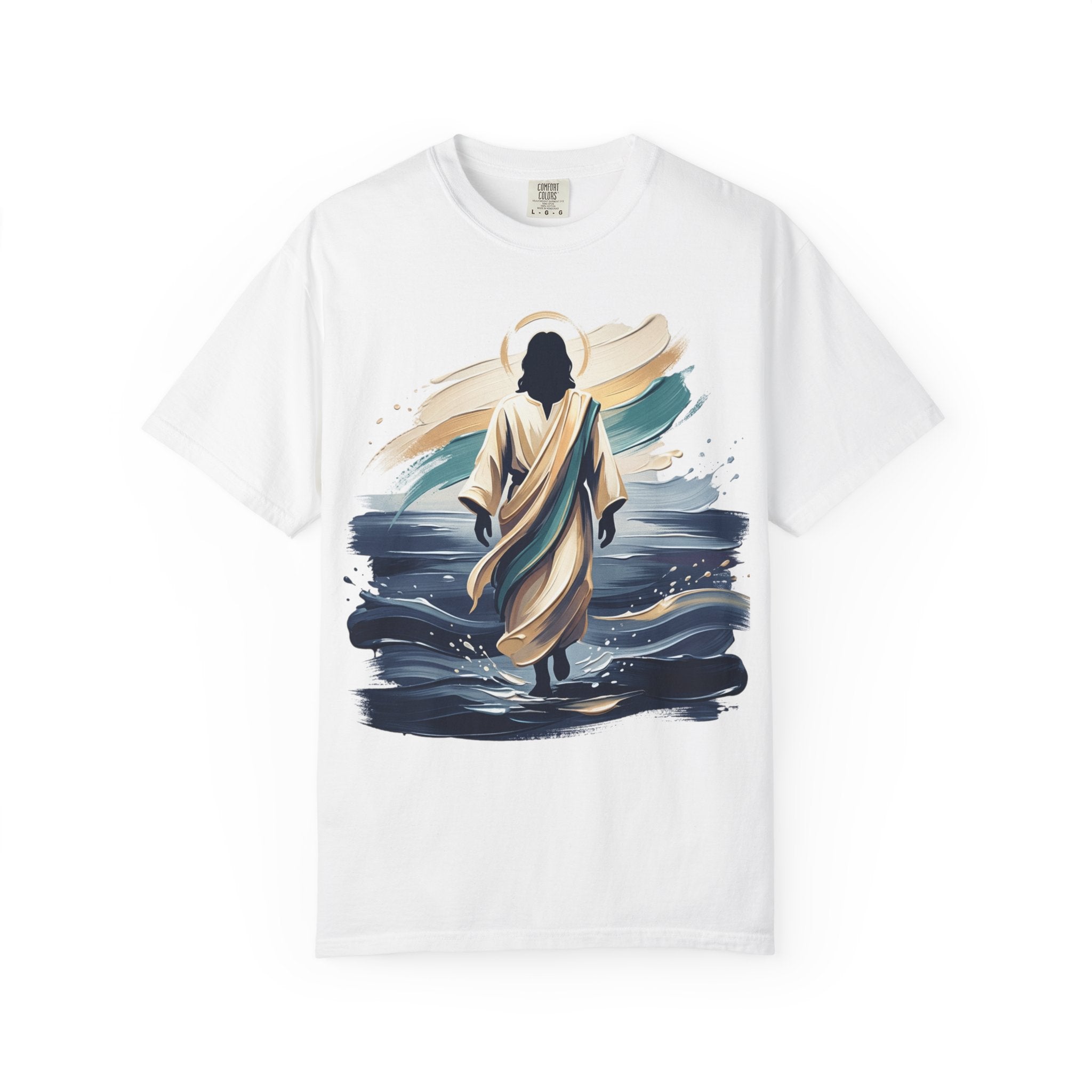 Jesus Walking on Water T-Shirt — Inspirational Christian Faith Tee