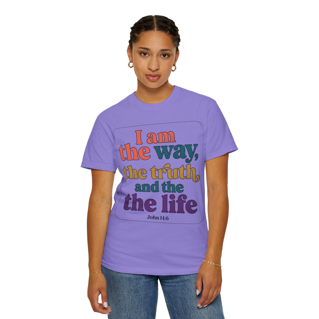 Christian T-Shirt — "I Am the Way, the Truth, and the Life" Retro Scripture Tee (John 14:6)