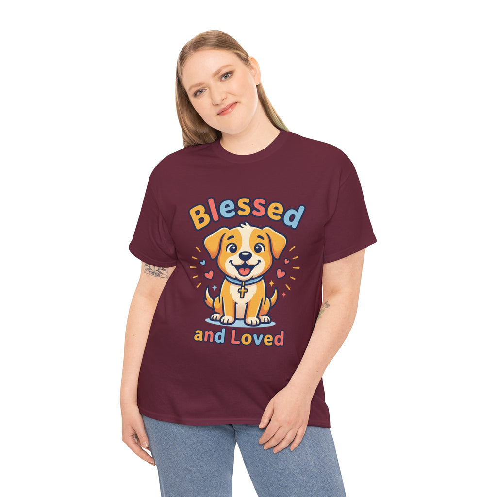 Blessed and Loved Puppy T-Shirt — Cute Dog Graphic Tee for Pet Lovers