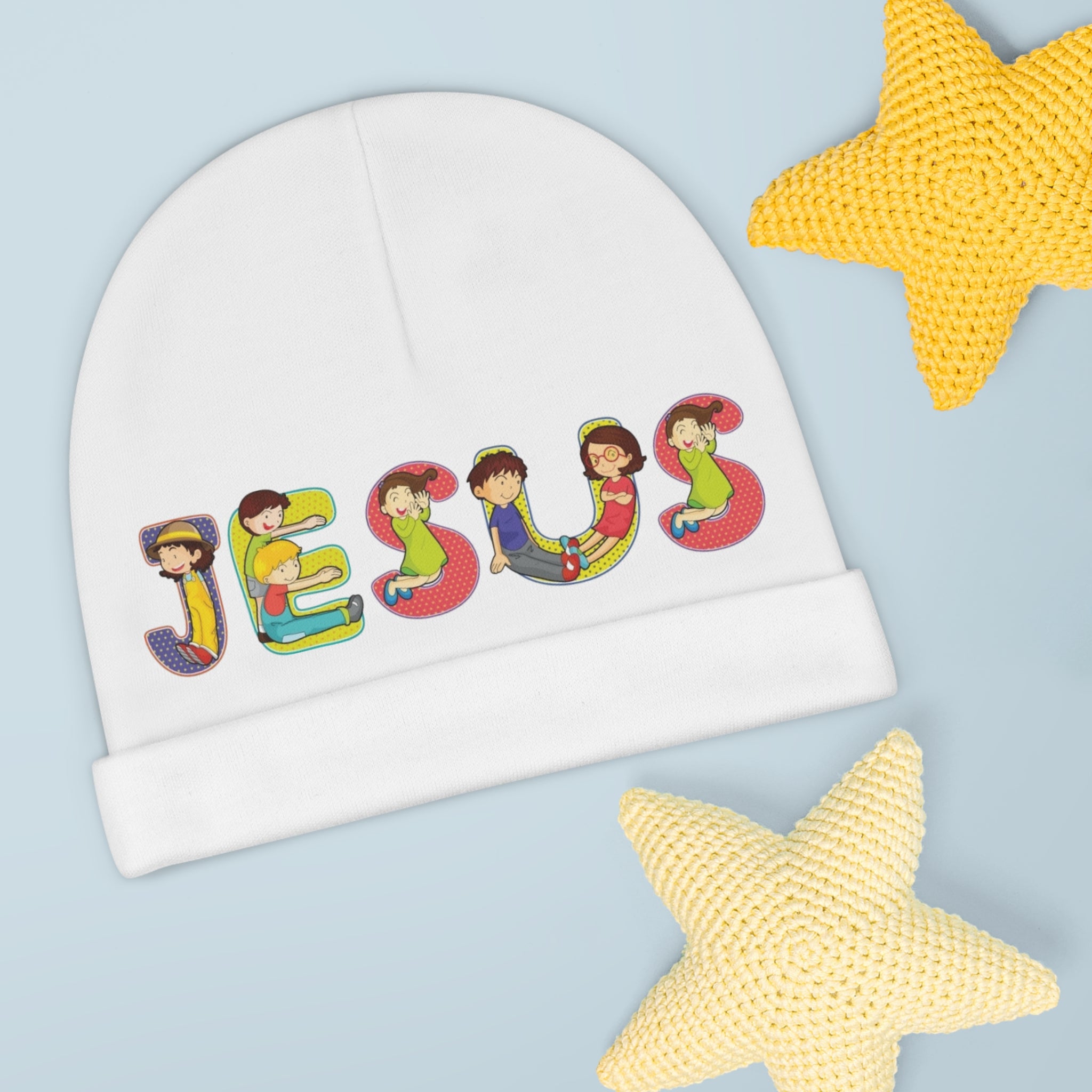 Jesús kids letters Baby Beanie | Name Christian baby hat