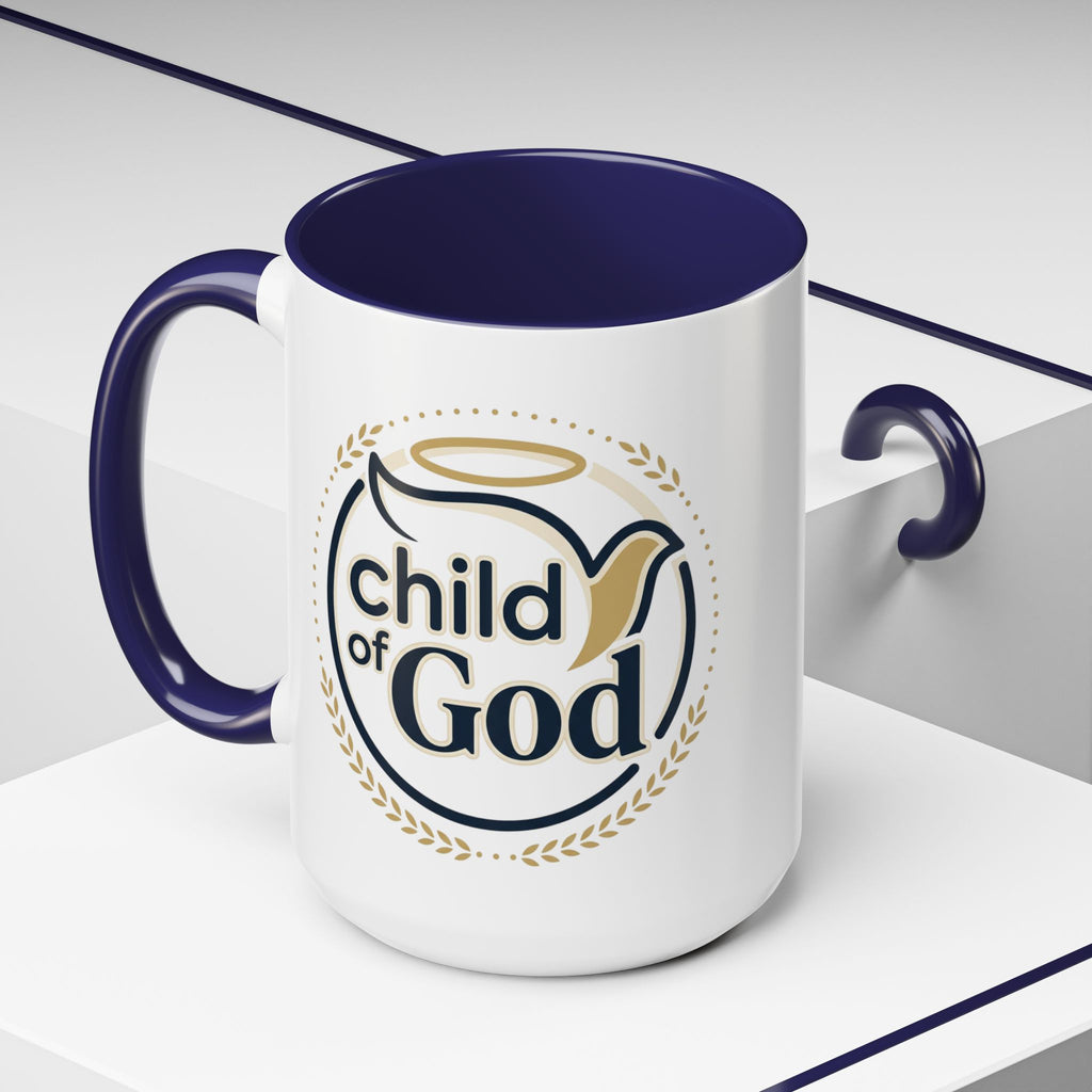 Child of God Accent Coffee Mug — 11/15 oz Christian Faith Ceramic Mug
