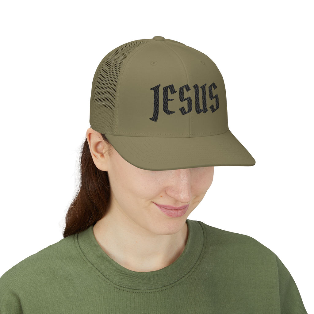 Jesus Embroidered Trucker Cap — Inspirational Snapback Hat