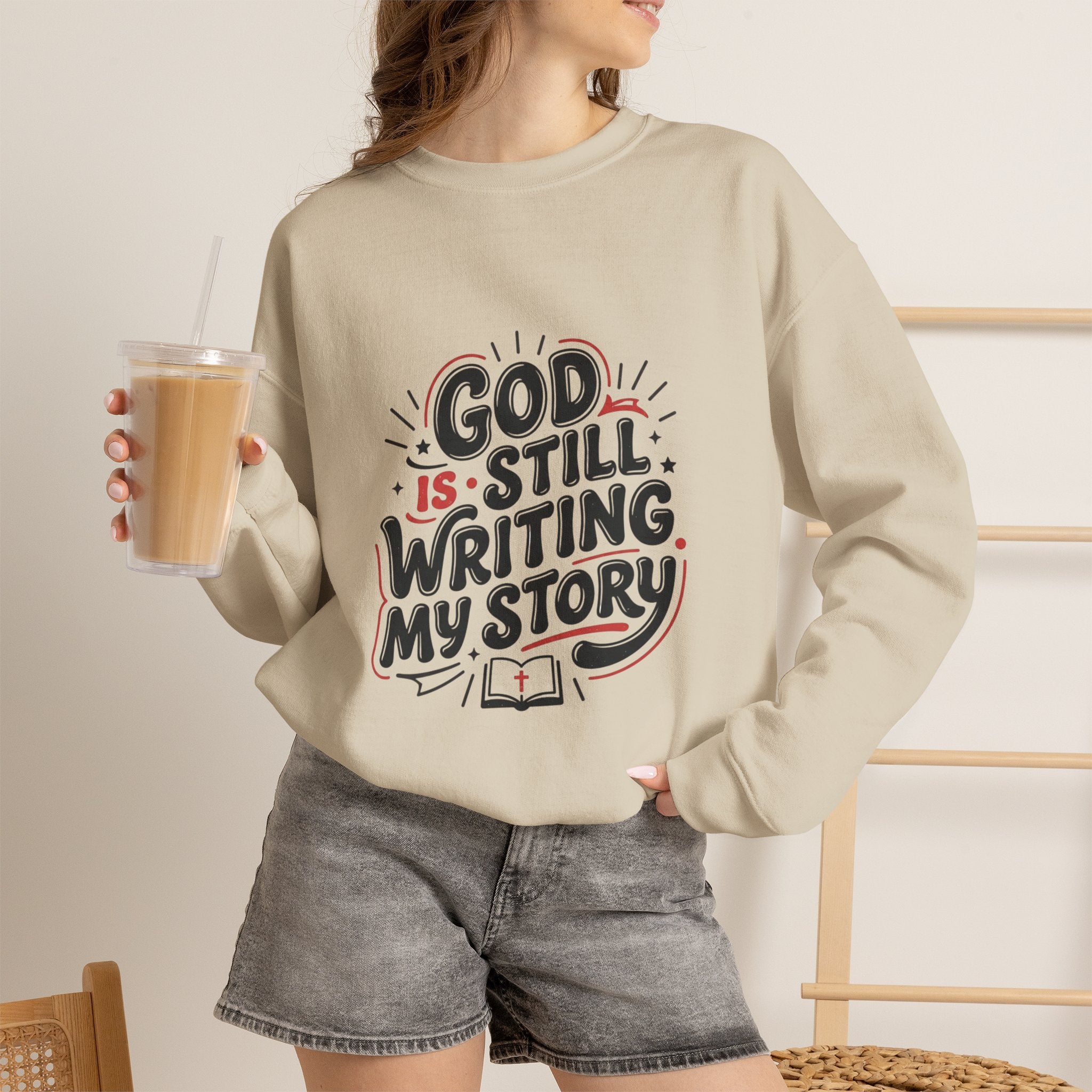 God Is Still Writing My Story Sweatshirt | Christian encouragement, groovy scripture