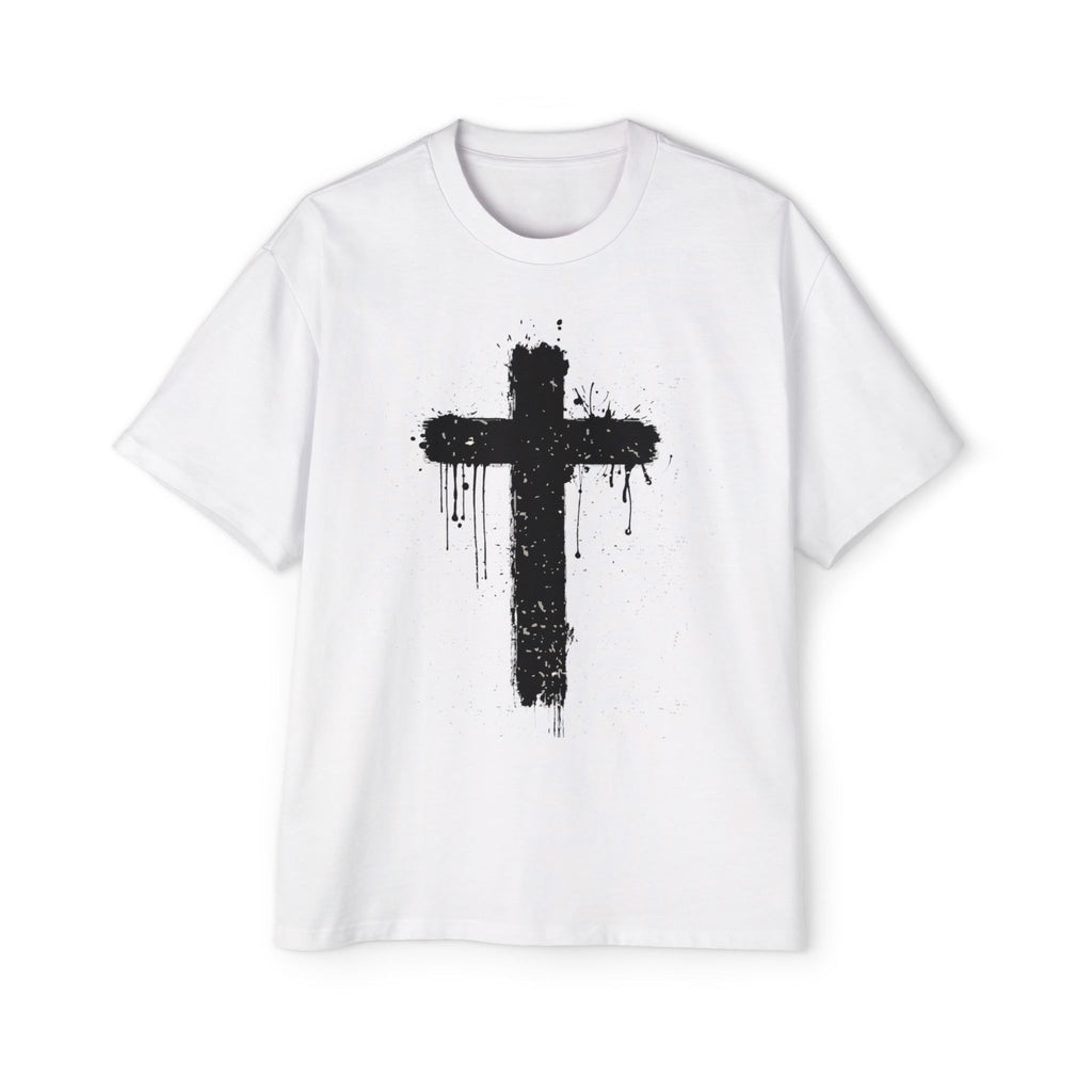 Dripping Paint Cross T-Shirt | Grunge Christian Tee