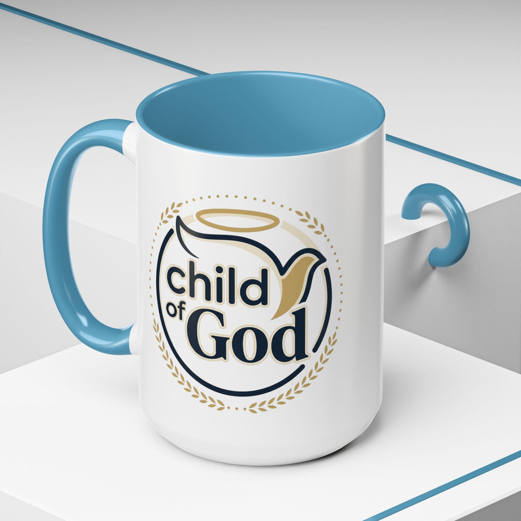Child of God Accent Coffee Mug — 11/15 oz Christian Faith Ceramic Mug