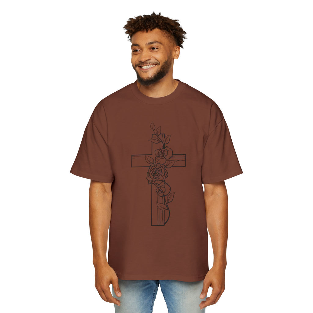 Cross and Rose| Grunge Christian Tee