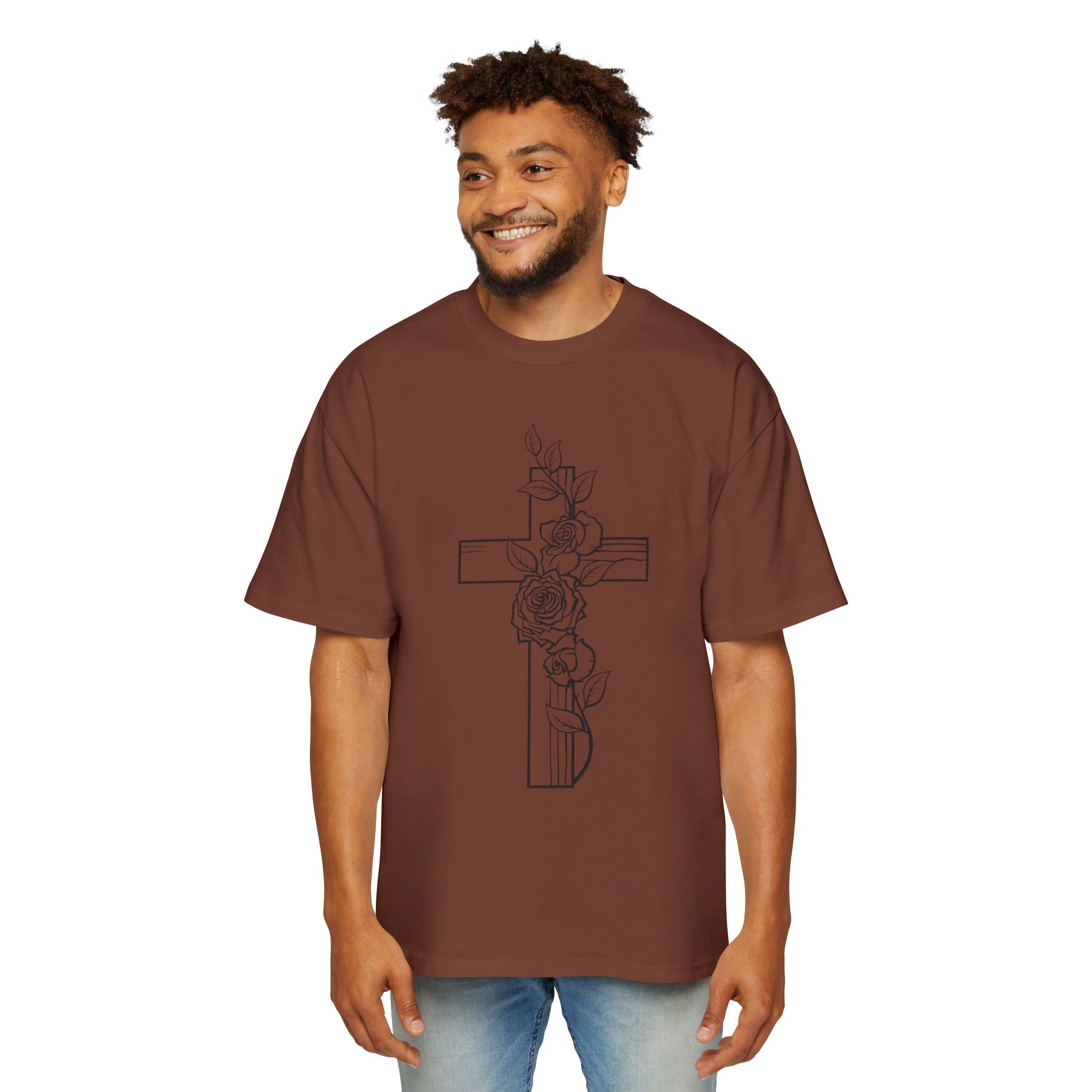 Cross and Rose| Grunge Christian Tee