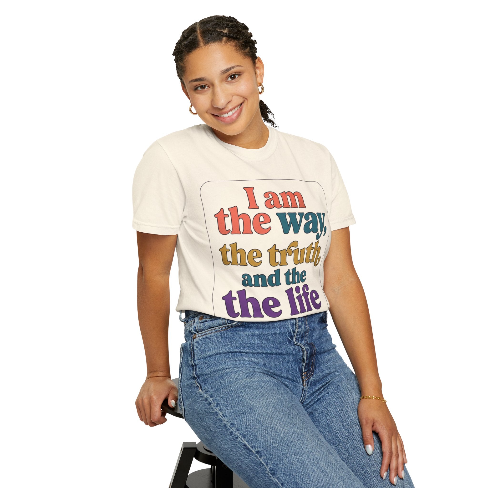 Christian T-Shirt — "I Am the Way, the Truth, and the Life" Retro Scripture Tee (John 14:6)